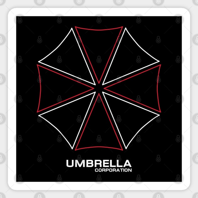 UMBRELLA CORPORATION LOGO RED WHITE RESIDENT EVIL Sticker by MANSE